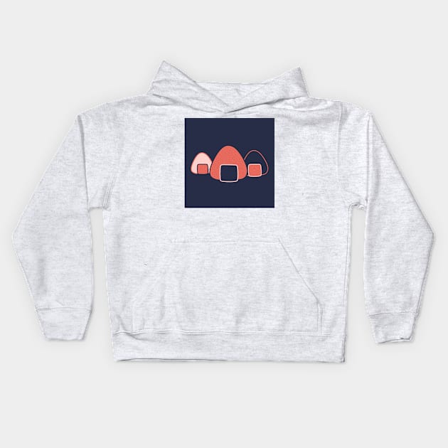 Onigiri Design Kids Hoodie by Khannoli